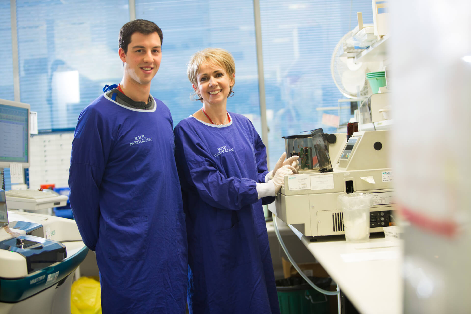 Professor Jo Dickinson in the lab with her colleague