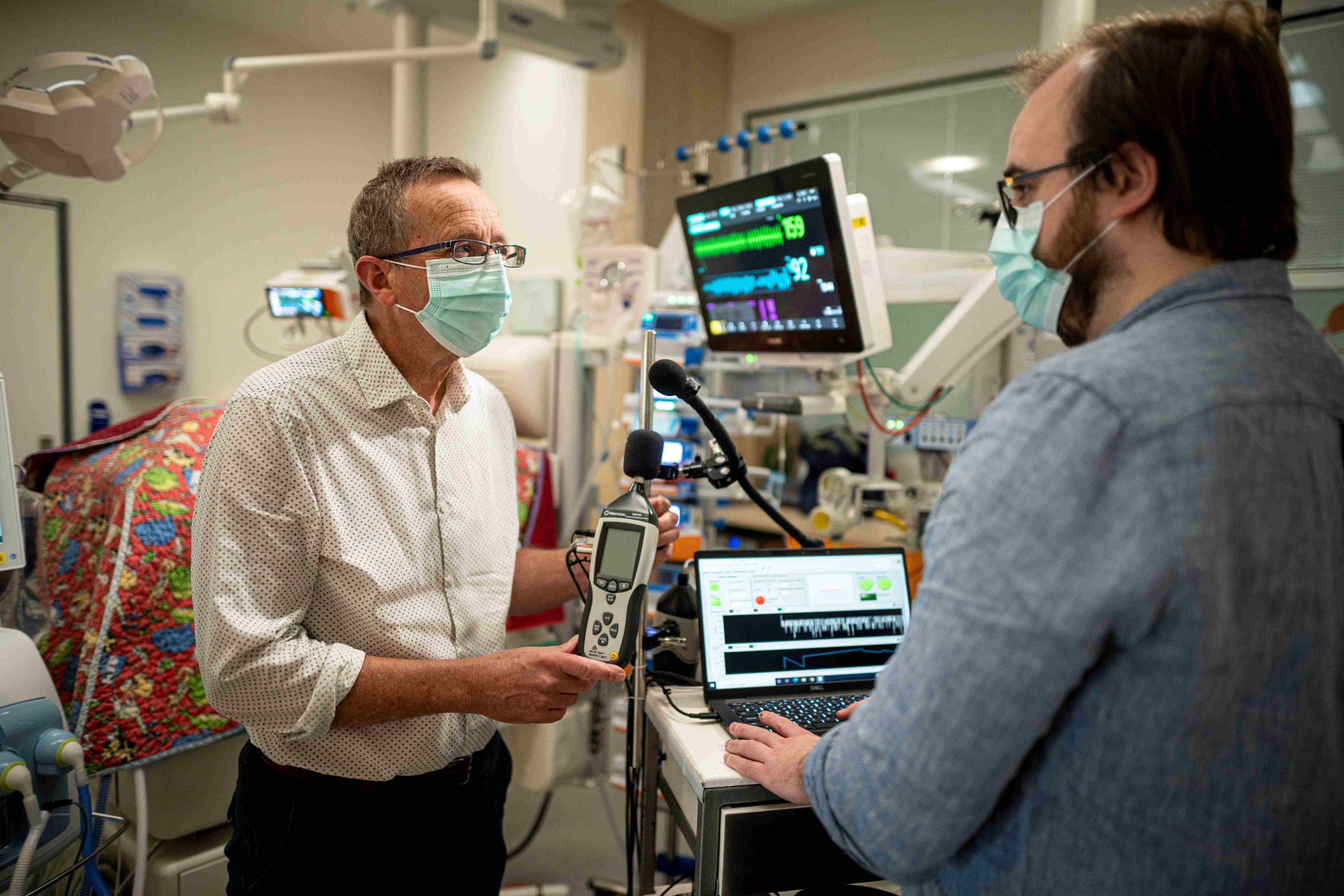 Peter Dargaville and Andrew Marshall in neonatal intensive care unit