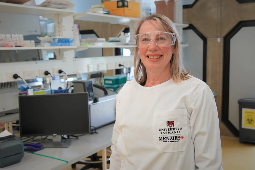 Professor Rosemary Harrup in laboratory